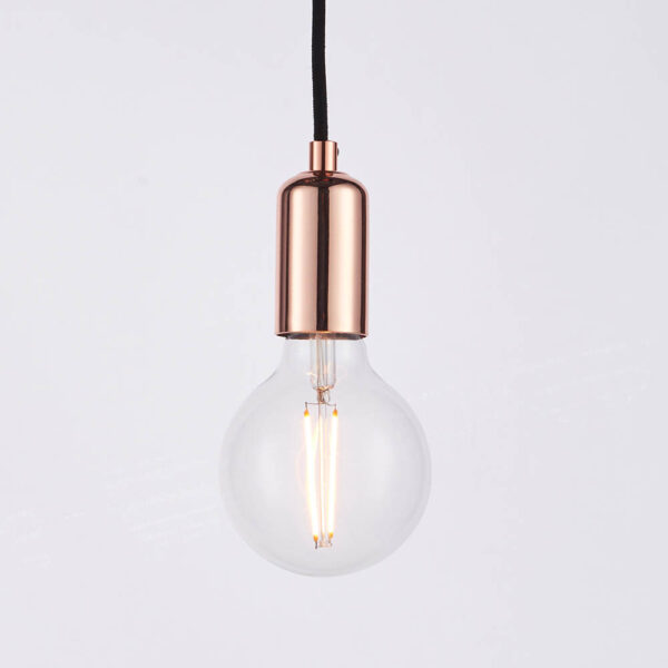 designer industrial 6 light adjustable position pendant black and copper - Stillorgan Decor