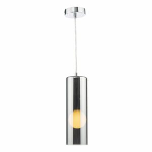 industrial style smoked glass single cylinder pendant - Stillorgan Decor