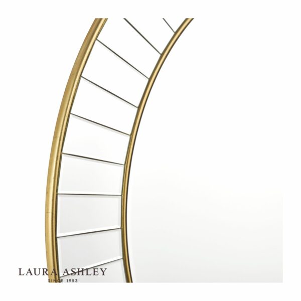 laura ashley clemence large round mirror gold leaf 120cm - Stillorgan Decor