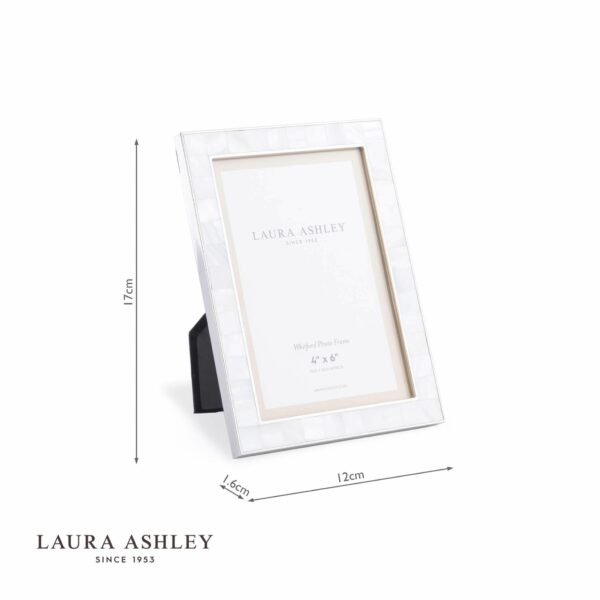 laura ashley whitford photo frame polished nickel 4x6 inch - Stillorgan Decor
