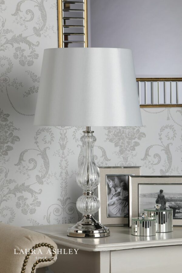 laura ashley bradshaw table lamp polished nickel - Stillorgan Decor
