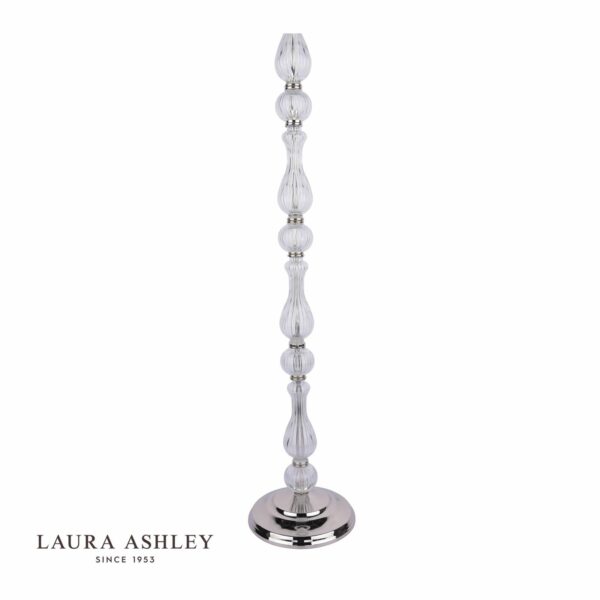 laura ashley bradshaw floor lamp polished nickel & ribbed glass - Stillorgan Decor