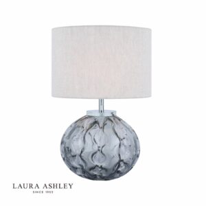 laura ashley elderdale smoked table lamp - Stillorgan Decor