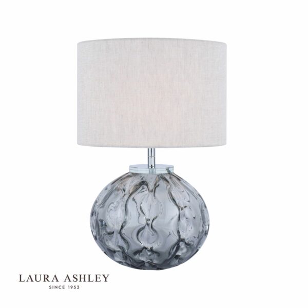 laura ashley elderdale smoked table lamp - Stillorgan Decor