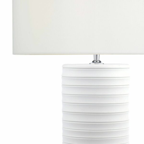stylish unglazed white ceramic table lamp - Stillorgan Decor