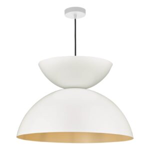 modern dual dome pendant white - Stillorgan Decor