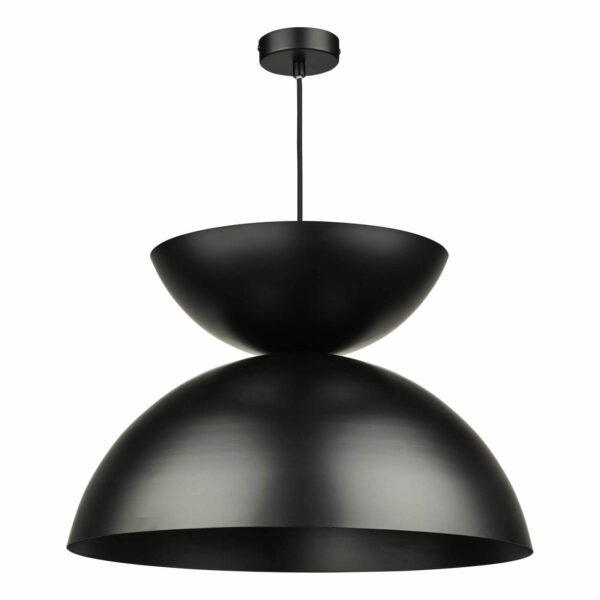 modern dual dome pendant black - Stillorgan Decor