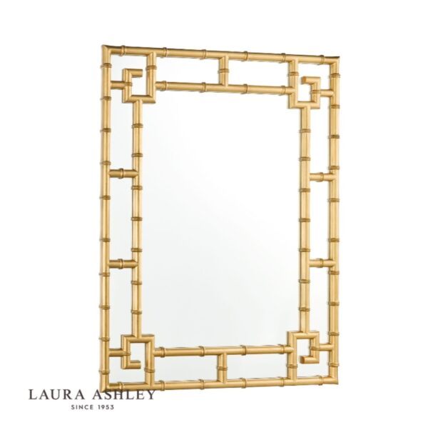 laura ashley shawford rectangle mirror gold 107 x 81cm - Stillorgan Decor