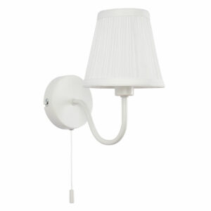 elegant pleated shade wall light off white / cream - Stillorgan Decor