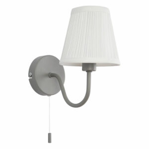 elegant pleated shade wall light grey w/ off white - Stillorgan Decor