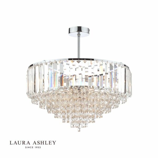 laura ashley vienna crystal 5 light polished chrome - Stillorgan Decor