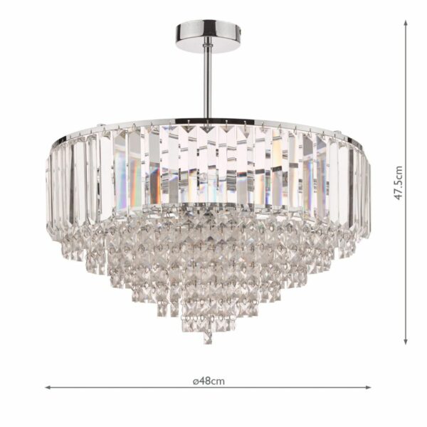 laura ashley vienna crystal 5 light polished chrome - Stillorgan Decor