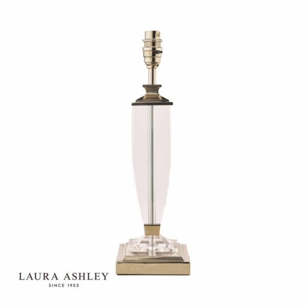 laura ashley carson medium table lamp polished nickel base only - Stillorgan Decor