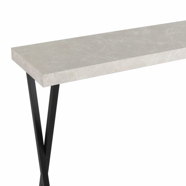 data console table light grey marble effect - Stillorgan Decor