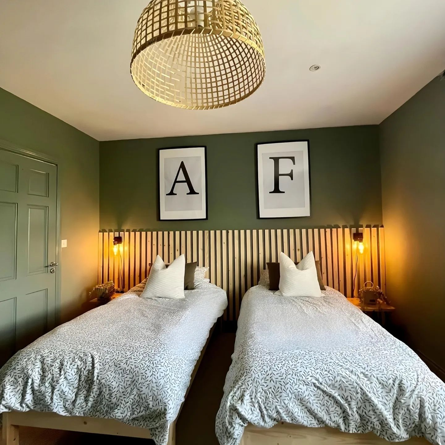 This beautiful bedroom painted by @handpaintedbygillian features 🎨 Sage from the @alchemistpaint MOOD Collection.

A dark, sage green with subtle grey undertones. Sage has an almost chalky quality that creates a softness despite its depth of colour. It is beautifully crisp when paired with whites like Blank Canvas and Icing Sugar.

Available today in-store and online at stillorgandecor.ie for delivery nationwide.
