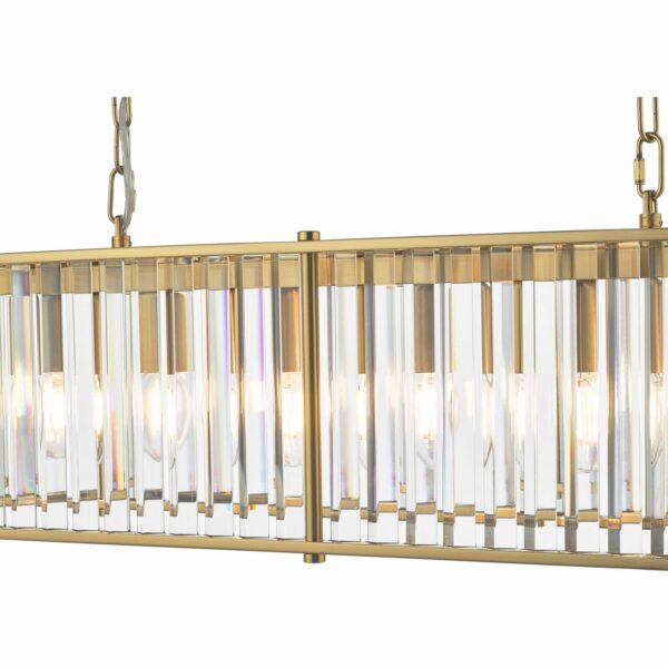 stunning faceted glass bar pendant natural brass and crystal - Stillorgan Decor