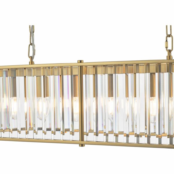 stunning faceted glass bar pendant natural brass and crystal - Stillorgan Decor