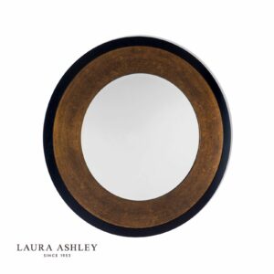 laura ashley cara large round mottled bronze mirror 110cm - Stillorgan Decor