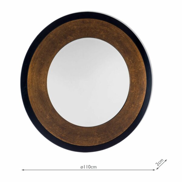 laura ashley cara large round mottled bronze mirror 110cm - Stillorgan Decor