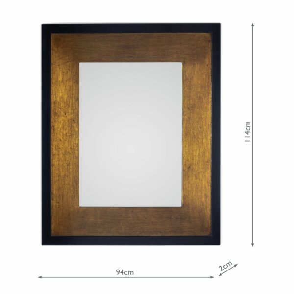 laura ashley cara large rectangle mottled bronze mirror 114 x 94cm - Stillorgan Decor