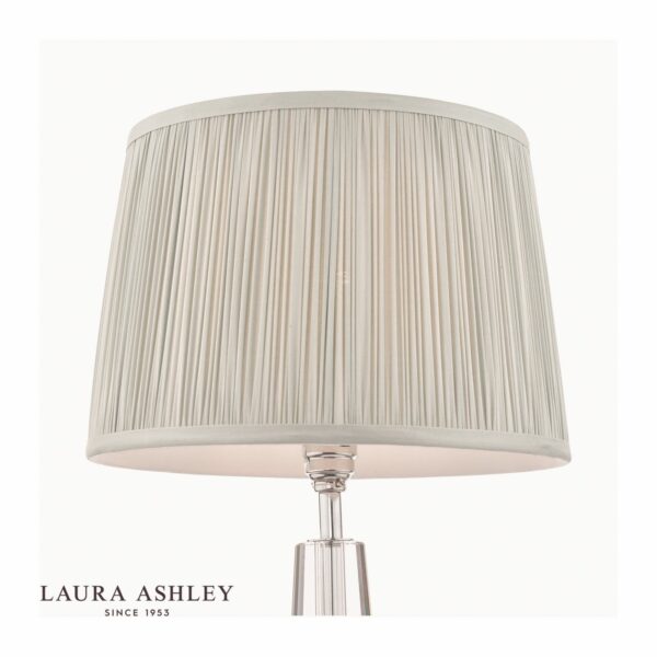 laura ashley hemsley silk shade silver 40.5cm/16 inch - Stillorgan Decor