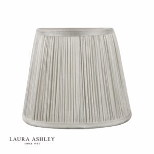 laura ashley hemsley silk shade silver 14cm/5 inch - Stillorgan Decor