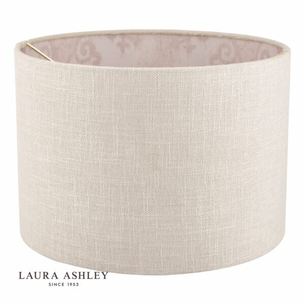 laura ashley hazelton drum shade silver/pink 30.5cm/12 inch - Stillorgan Decor