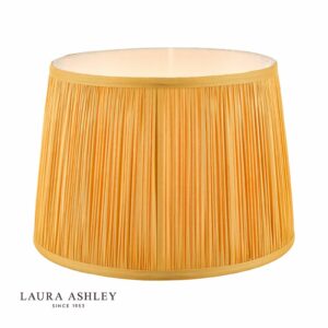 laura ashley hemsley silk shade yellow ochre 25.5cm/10 inch - Stillorgan Decor