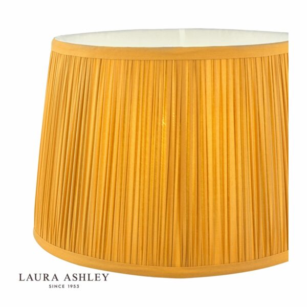 laura ashley hemsley silk shade yellow ochre 25.5cm/10 inch - Stillorgan Decor