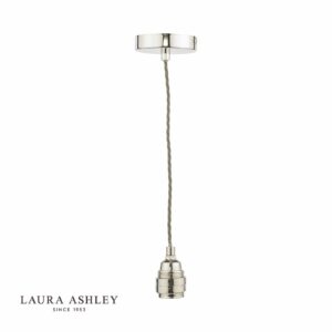 laura ashley flute e27 suspension polished nickel - Stillorgan Decor
