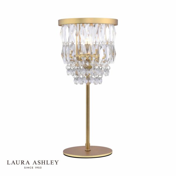 laura ashley rhosill table lamp crystal and antique brass - Stillorgan Decor