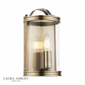 laura ashley harrington wall light antique brass and glass - Stillorgan Decor