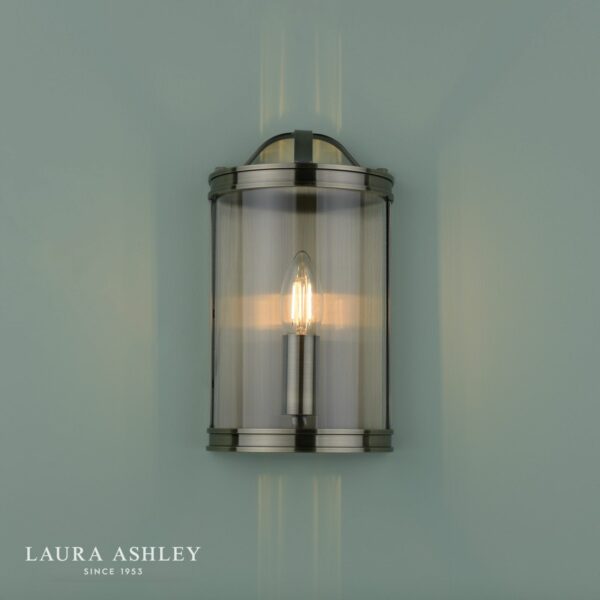 laura ashley harrington wall light antique brass and glass - Stillorgan Decor