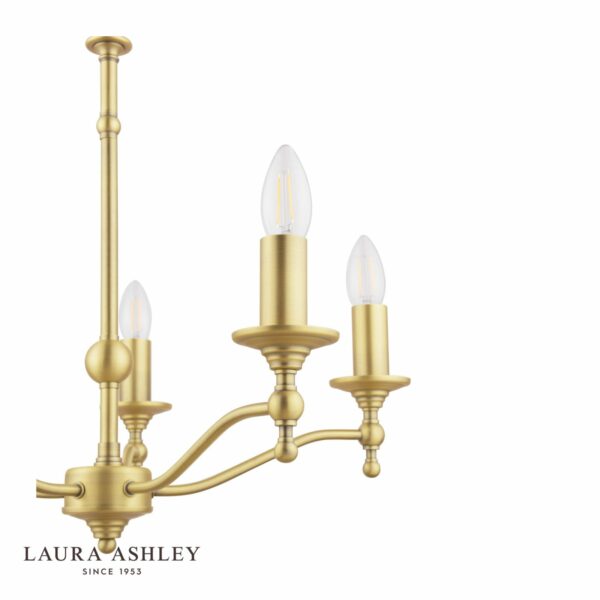 laura ashley ludchurch 5 light armed pendant matt antique brass - Stillorgan Decor