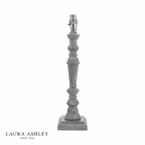 laura ashley tate table lamp distressed grey and polished chrome base only - Stillorgan Decor