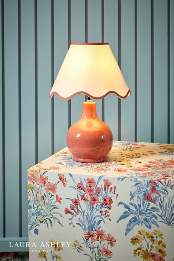 laura ashley bramhope table lamp terracotta with shade - Stillorgan Decor