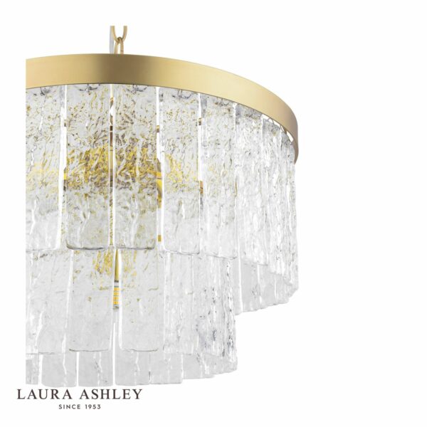 laura ashley durnsford 4 light pendant matt antique brass and glass - Stillorgan Decor