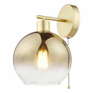 single wall light satin gold and gold ombre glass - Stillorgan Decor