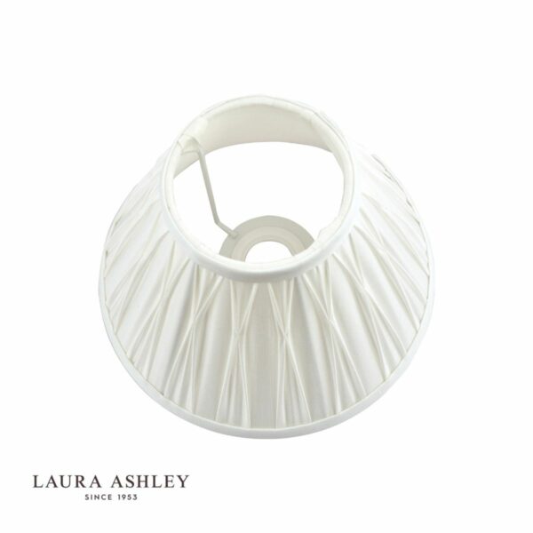 laura ashley fenn silk empire drum shade white 20cm/8 inch - Stillorgan Decor