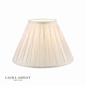 laura ashley fenn silk empire drum shade white 25cm/10 inch - Stillorgan Decor