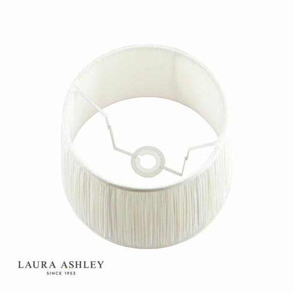 laura ashley hemsley pleated silk empire drum shade cream 25cm/10 inch - Stillorgan Decor