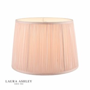 laura ashley hemsley pleated silk empire drum shade pink 25cm/10 inch - Stillorgan Decor