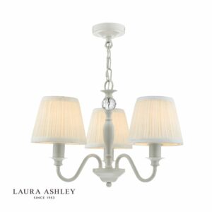 laura ashley ellis 3lt pendant grey with shades - Stillorgan Decor