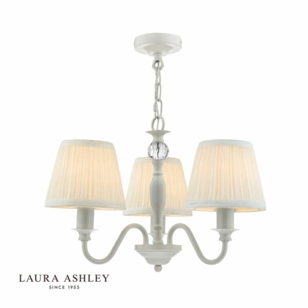 laura ashley ellis 3lt pendant grey with shades - Stillorgan Decor
