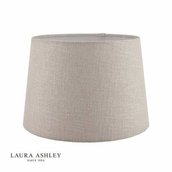laura ashley bacall linen empire drum shade silver 35cm/14 inch - Stillorgan Decor