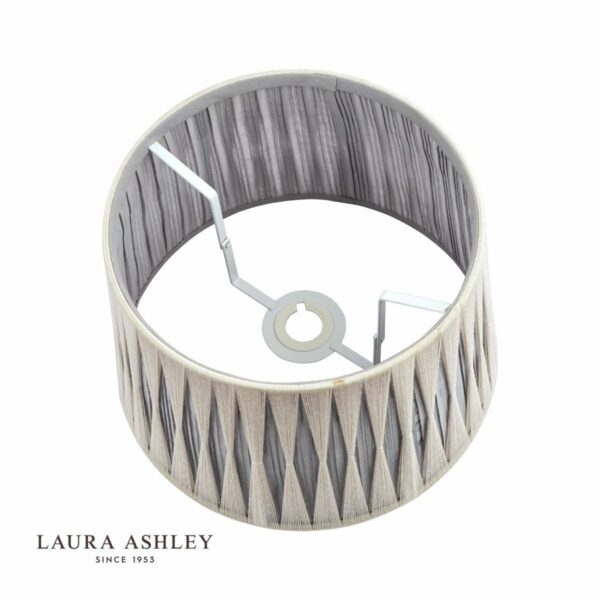 laura ashley gathered pleat cotton shade charcoal 35cm/14 inch - Stillorgan Decor