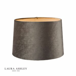 laura ashley velvet empire drum shade grey 25cm/10 inch - Stillorgan Decor