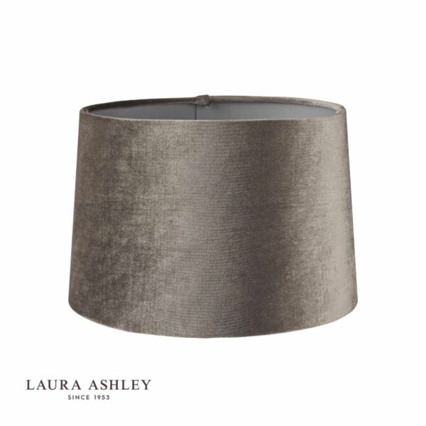 laura ashley velvet empire drum shade grey 30cm/12 inch - Stillorgan Decor