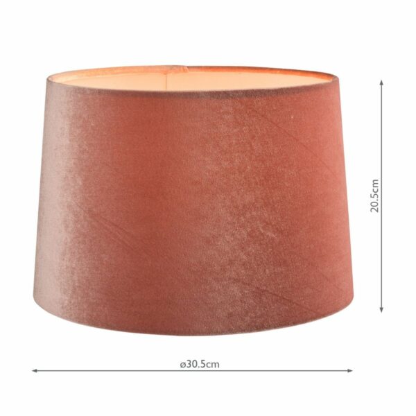 laura ashley velvet empire drum shade blush pink 30cm/12 inch - Stillorgan Decor