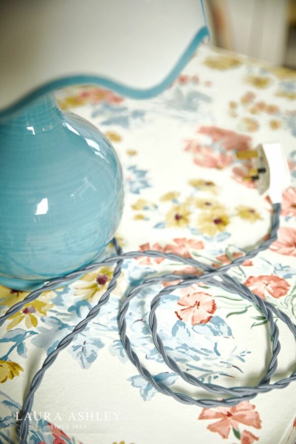 laura ashley bramhope table lamp blue ceramic with shade - Stillorgan Decor